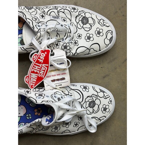 Brand New Vans Color U Floral White Shoes Canvas Mens Size 10 Create Your Color main image 6